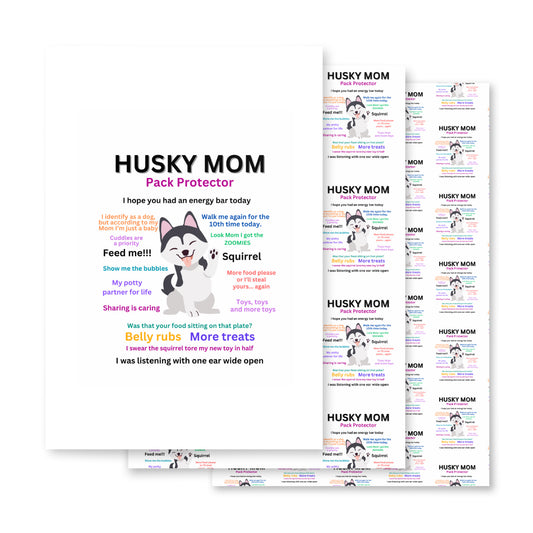 Wrapping paper sheets- Husky Collection Mom