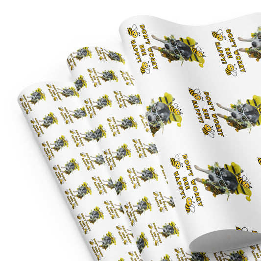 Bee Happy- Wrapping paper sheets