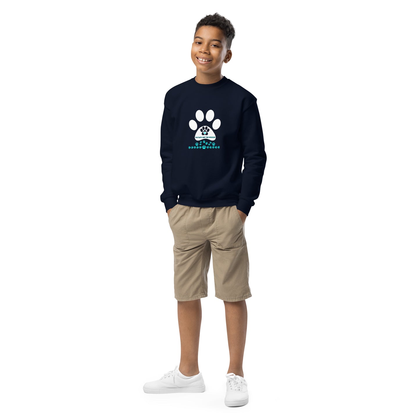 Paw Print- Youth crewneck sweatshirt