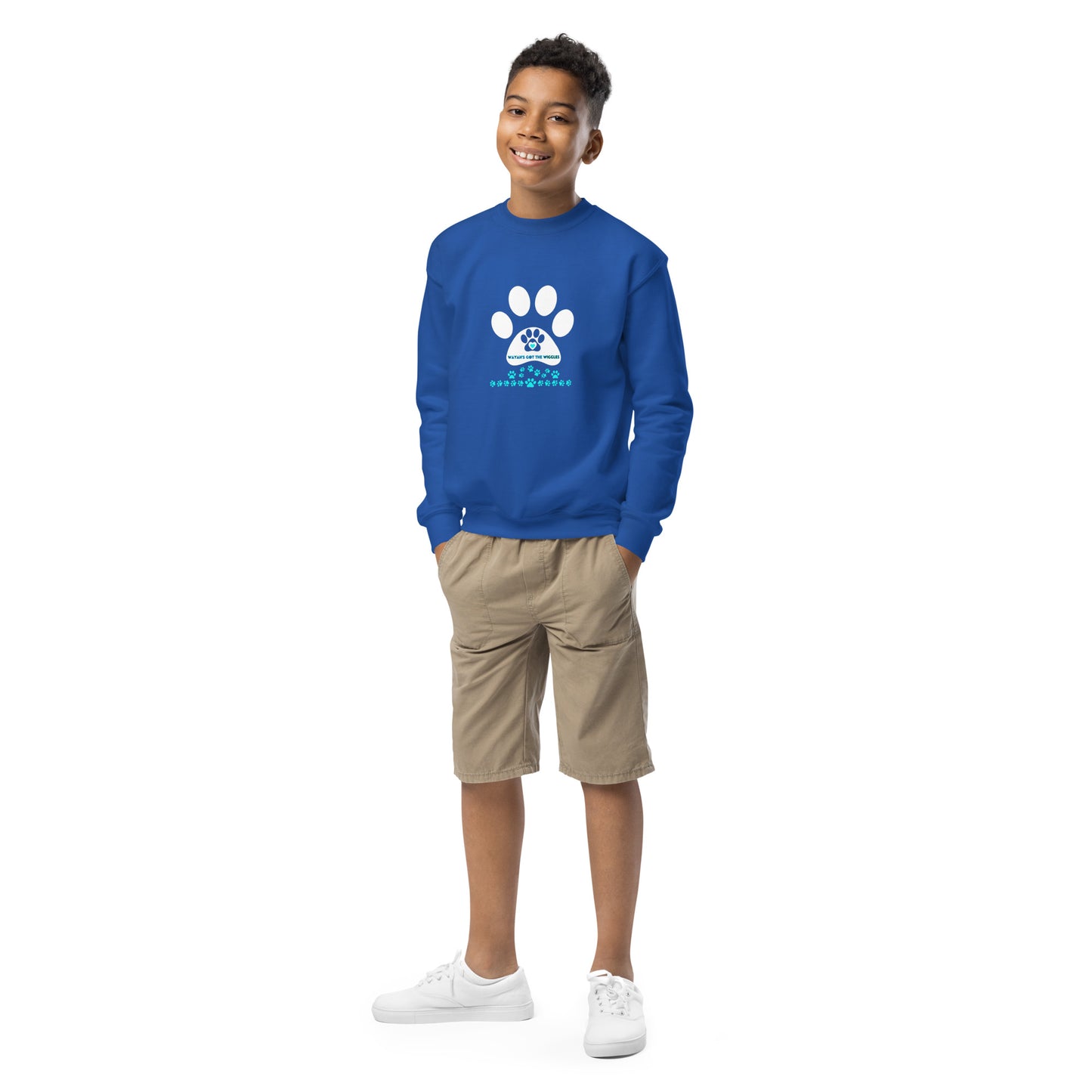 Paw Print- Youth crewneck sweatshirt