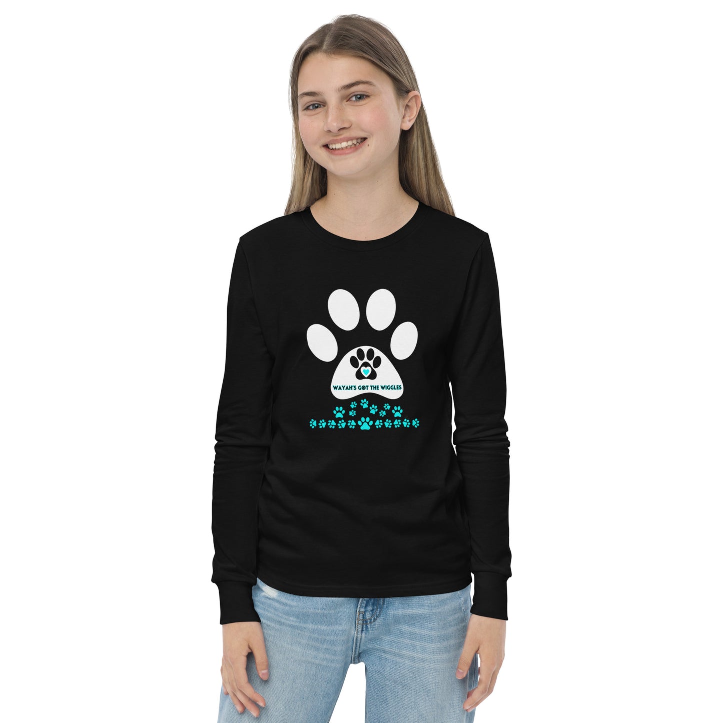 Paw Print- Youth long sleeve tee