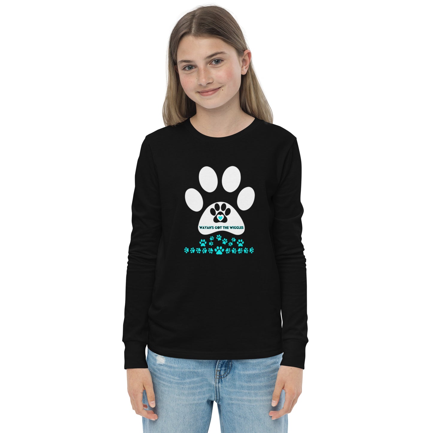 Paw Print- Youth long sleeve tee