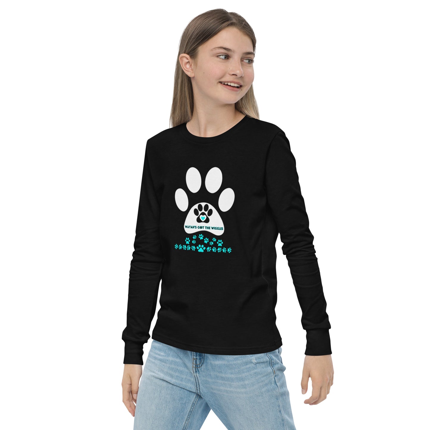 Paw Print- Youth long sleeve tee