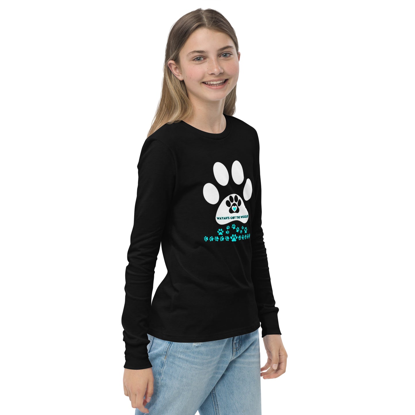 Paw Print- Youth long sleeve tee