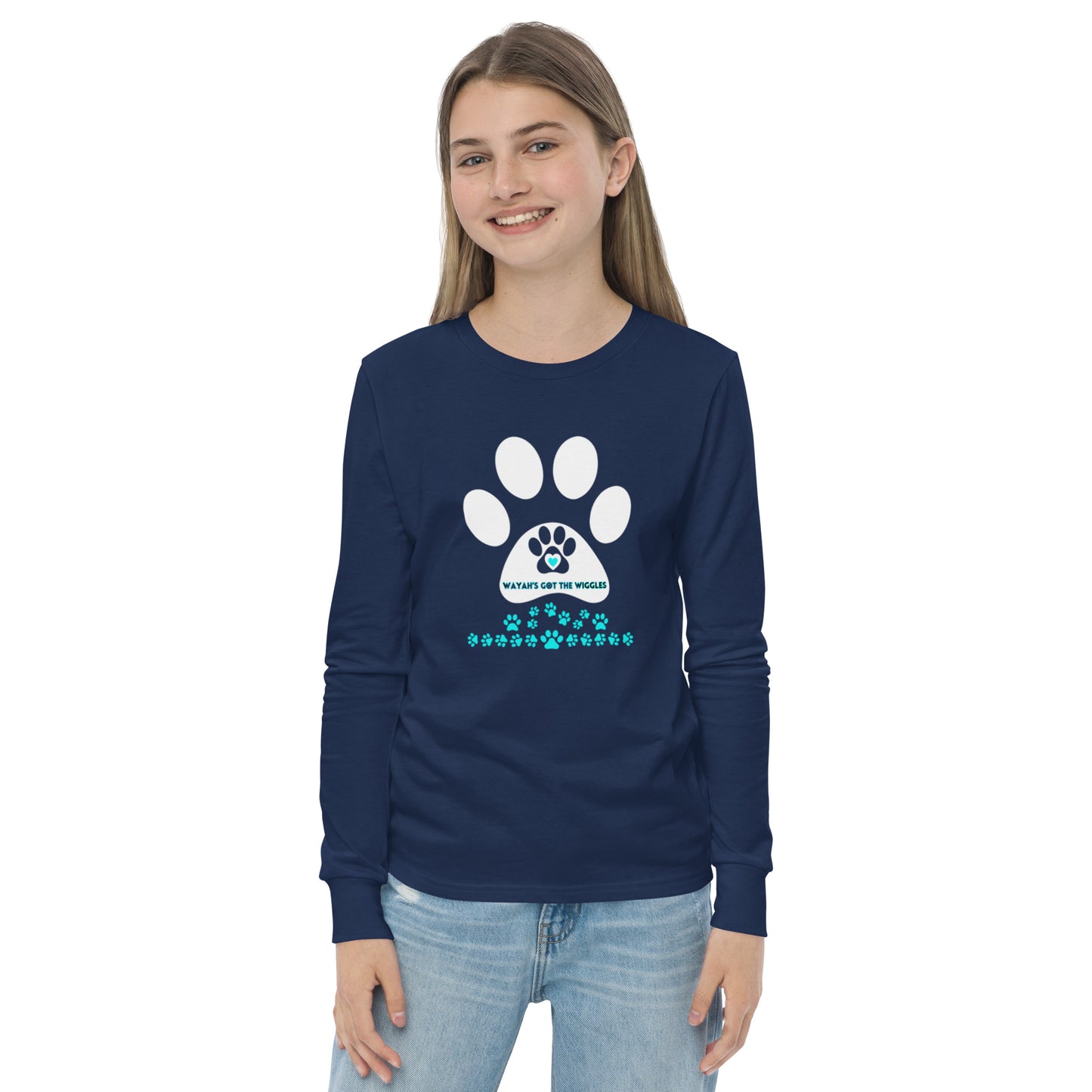 Paw Print- Youth long sleeve tee