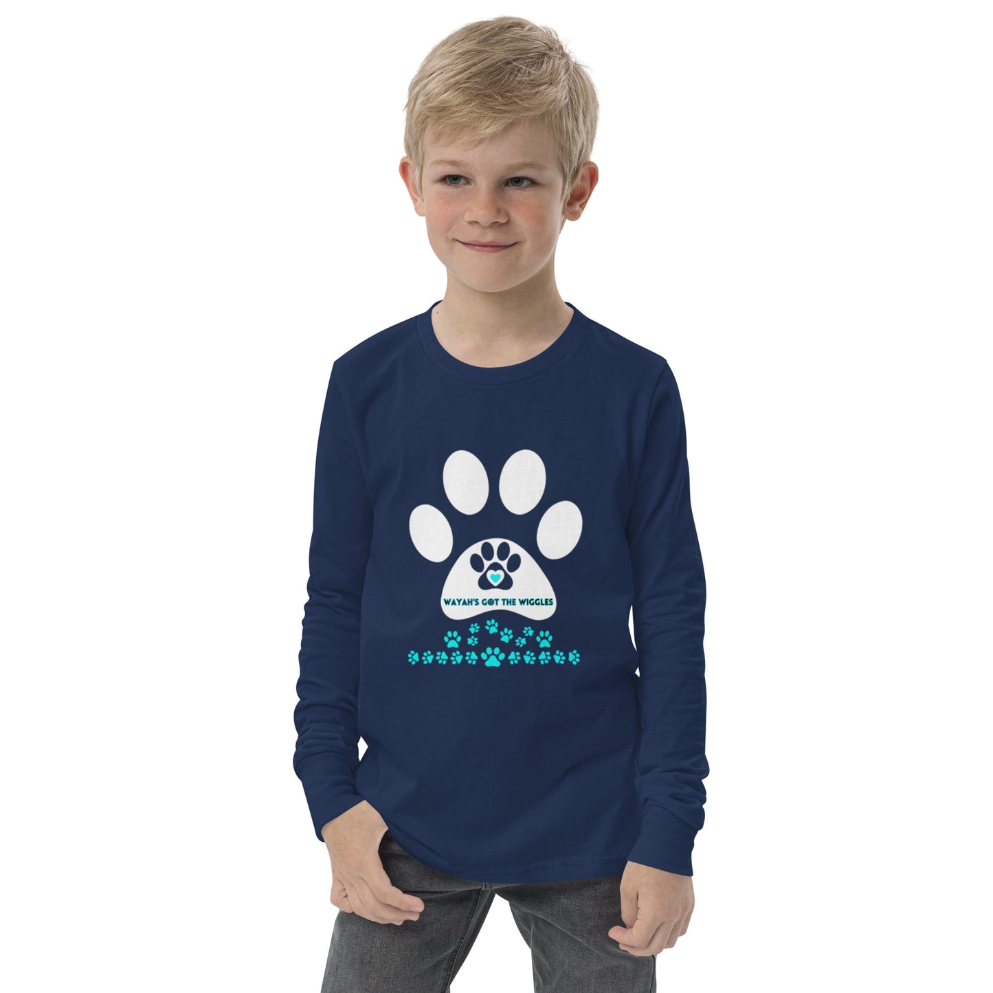 Paw Print- Youth long sleeve tee