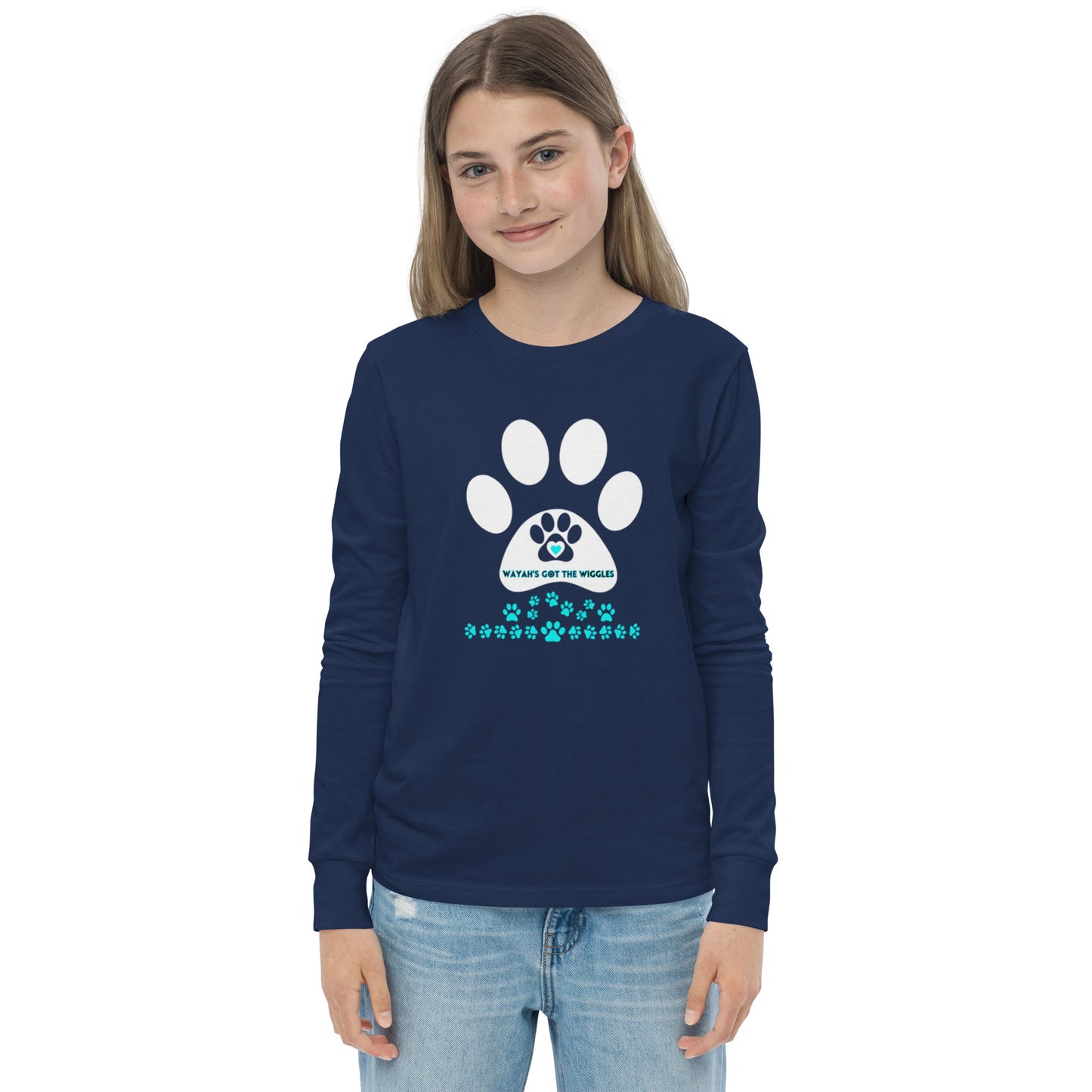 Paw Print- Youth long sleeve tee