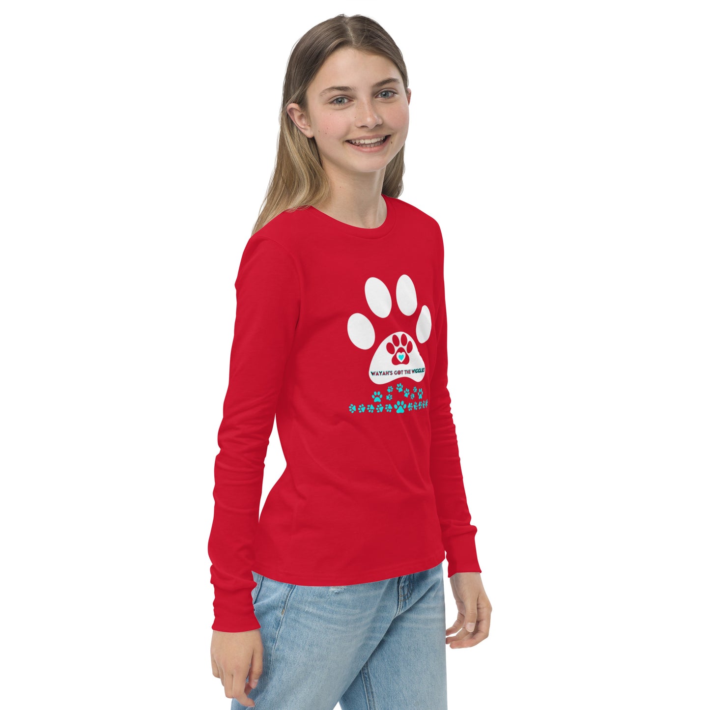 Paw Print- Youth long sleeve tee