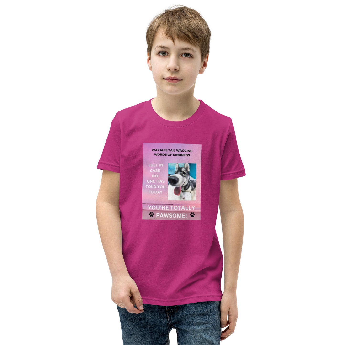 Youth Short Sleeve T-Shirt- You're Totally Pawsome