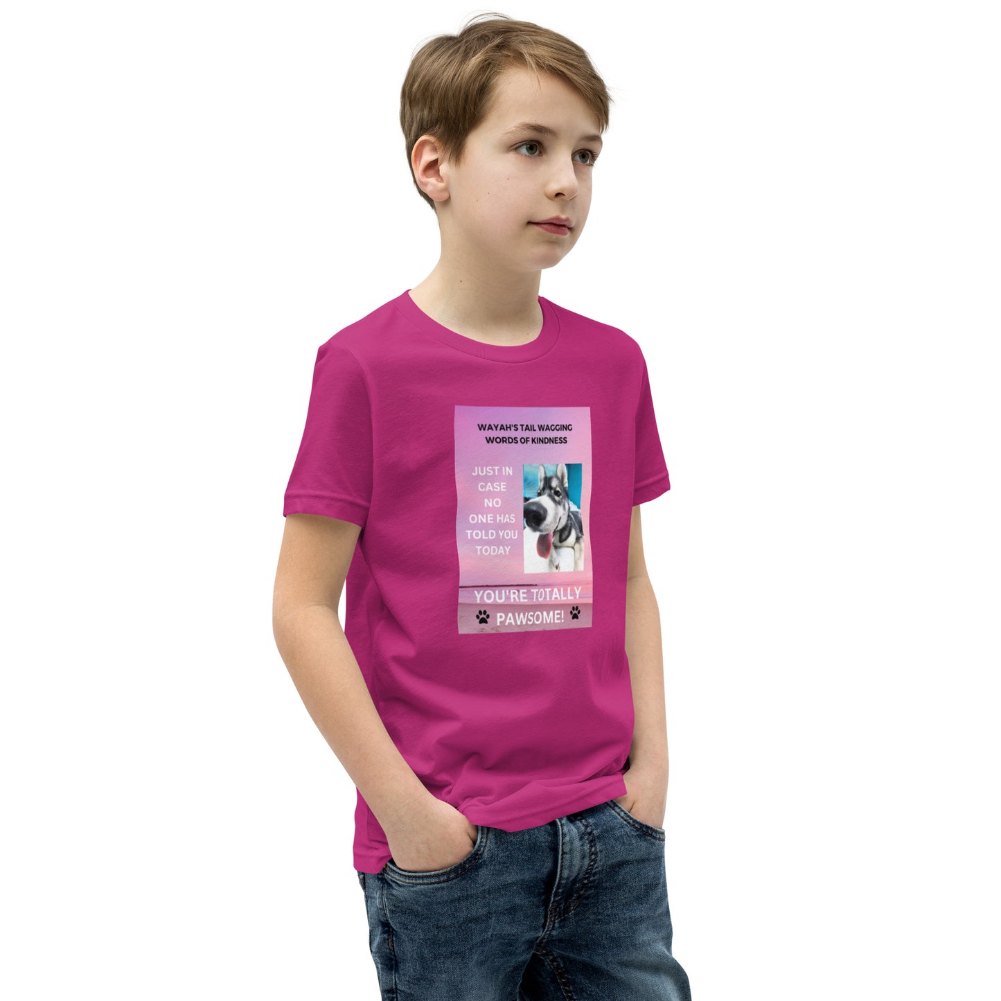 Youth Short Sleeve T-Shirt- You're Totally Pawsome