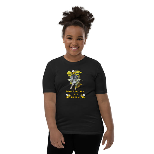Bee Happy- Youth Short Sleeve T-Shirt