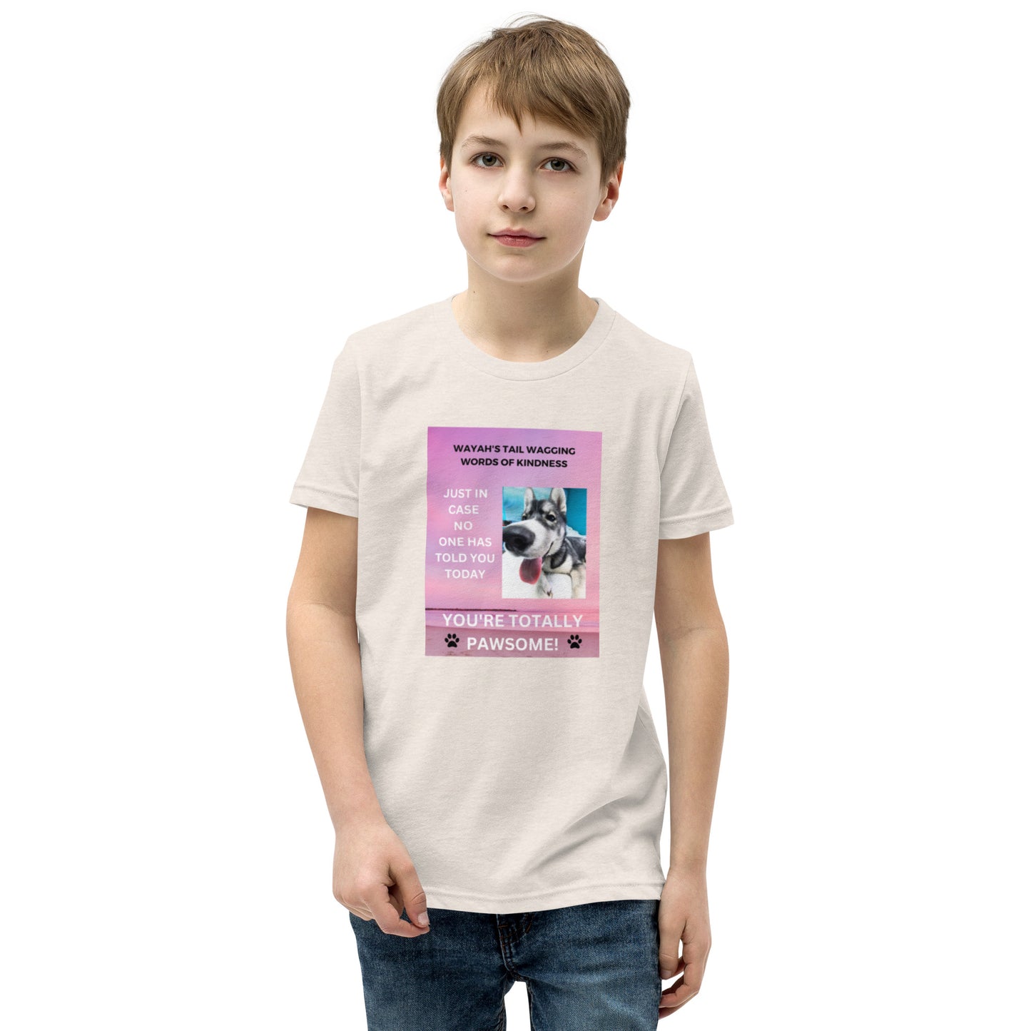 Youth Short Sleeve T-Shirt- You're Totally Pawsome